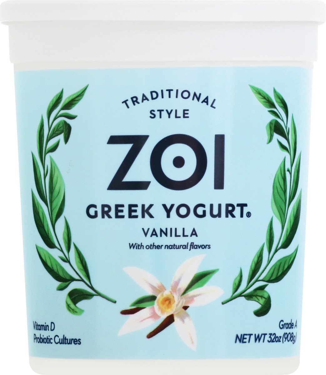 slide 6 of 13, Zoi Traditional Style Greek Vanilla Yogurt 32 oz, 32 oz