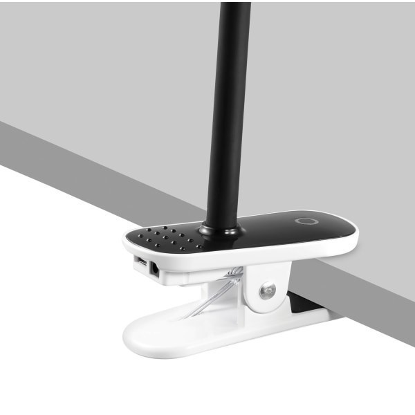 slide 3 of 5, Realspace Pressler Led Desk/Clip Combination Lamp With Usb Charging Port, 16-9/16''H, Black, 1 ct