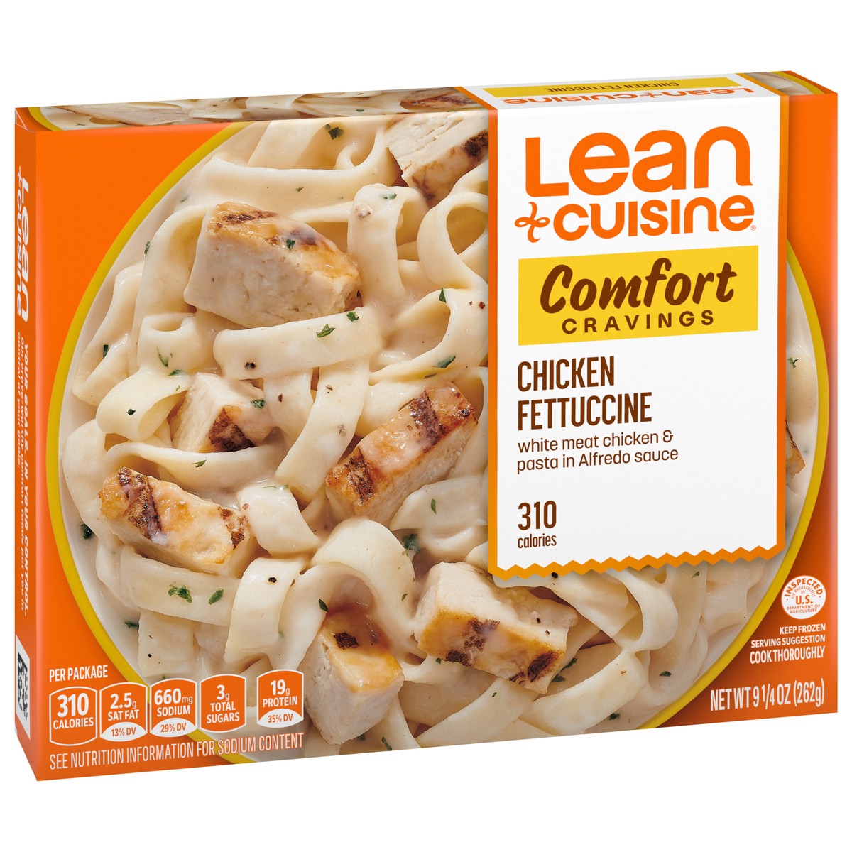 slide 3 of 9, Lean Cuisine Frozen Meal Chicken Fettuccine, Comfort Cravings Microwave Meal, Chicken Pasta Dinner, Frozen Dinner for One, 9.25 oz