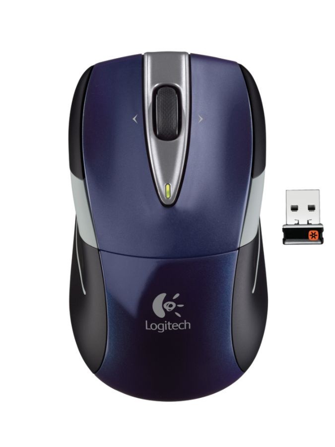 slide 3 of 5, Logitech M525 Wireless Mouse, Blue, 1 ct