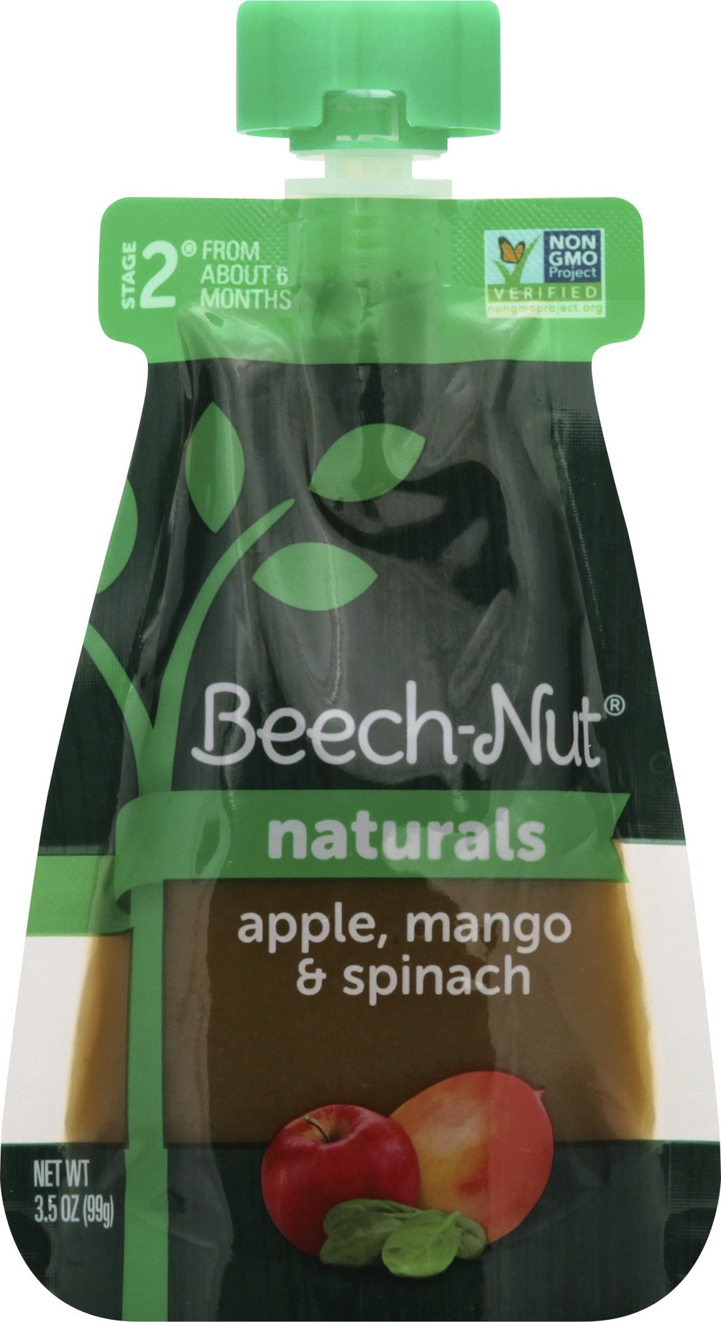 slide 3 of 7, Beech-Nut Naturals, Apple Mango And Spinach Baby Food Pouch, 3.5 oz