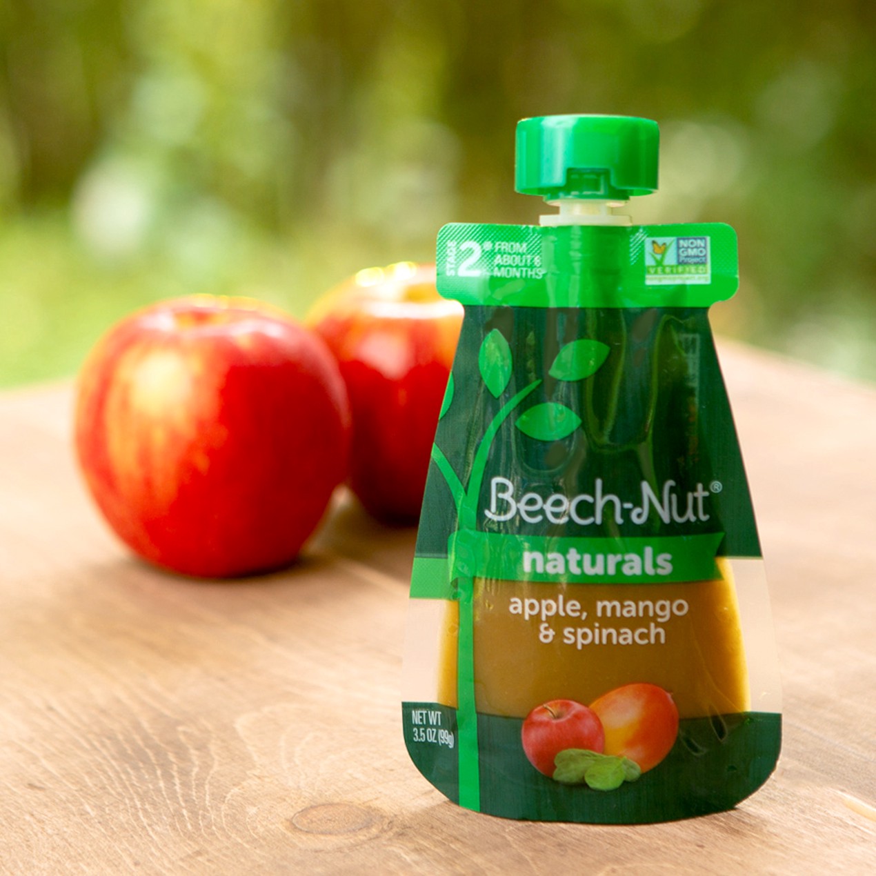 slide 5 of 7, Beech-Nut Naturals, Apple Mango And Spinach Baby Food Pouch, 3.5 oz