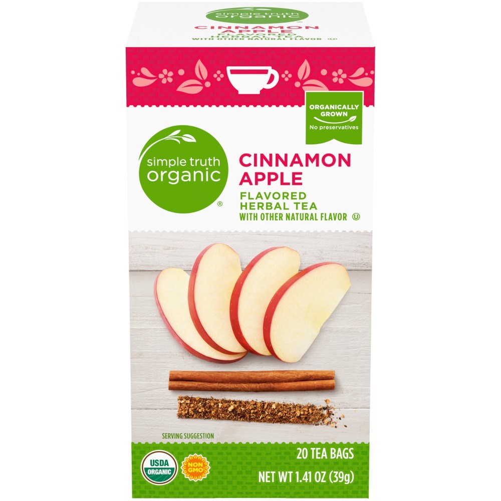 slide 2 of 5, Simple Truth Organic Cinnamon Apple Herbal Tea Bags, 20 ct