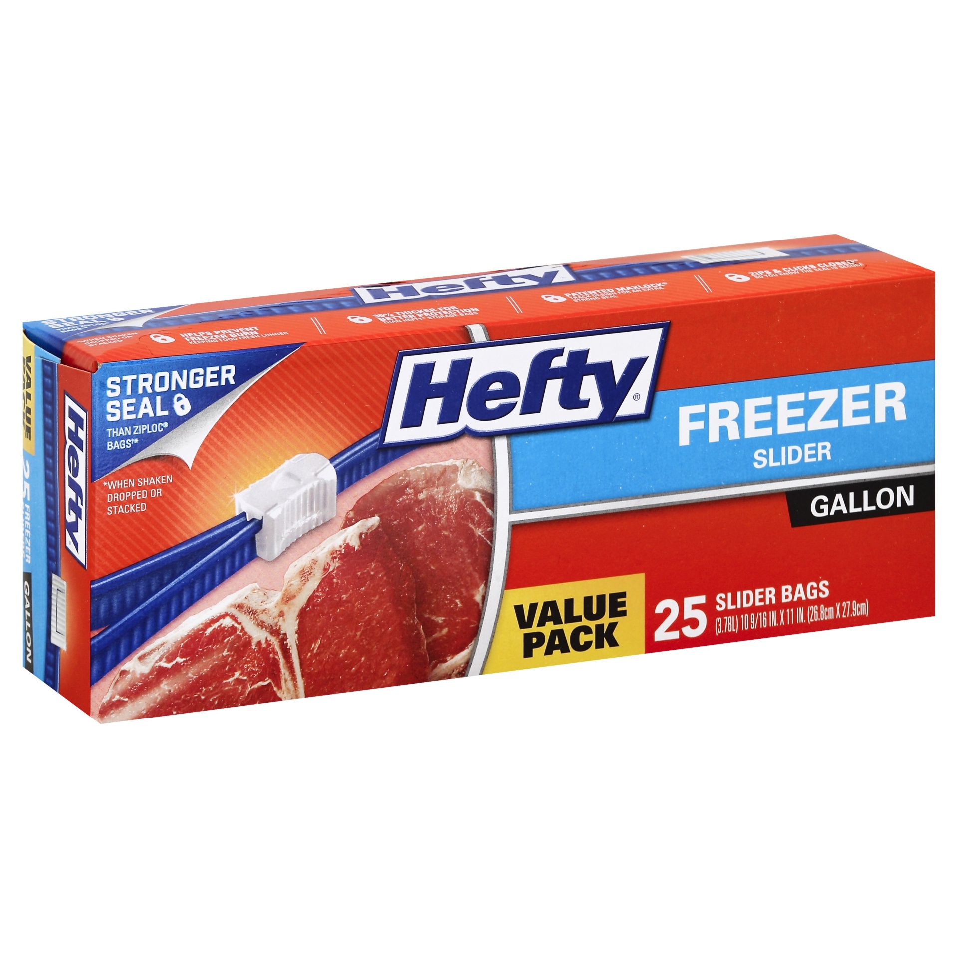 Hefty Freezer Gallon Storage Slider Bags 25 ct Shipt