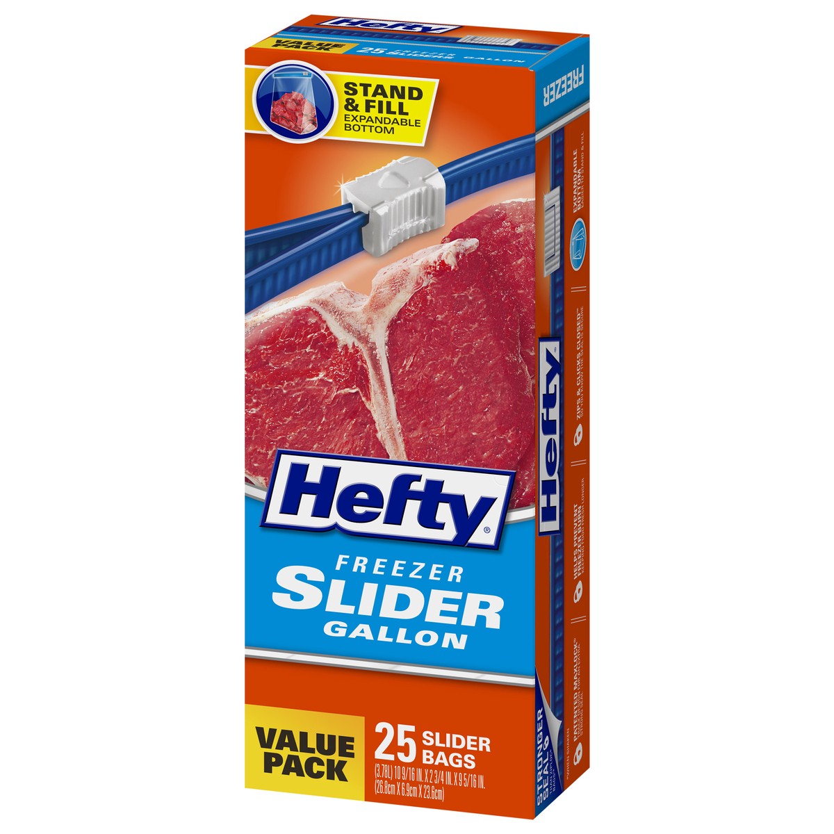 slide 3 of 9, Hefty Freezer Gallon Storage Slider Bags, 25 ct