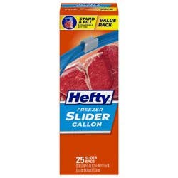 Hefty Freezer Gallon Storage Slider Bags