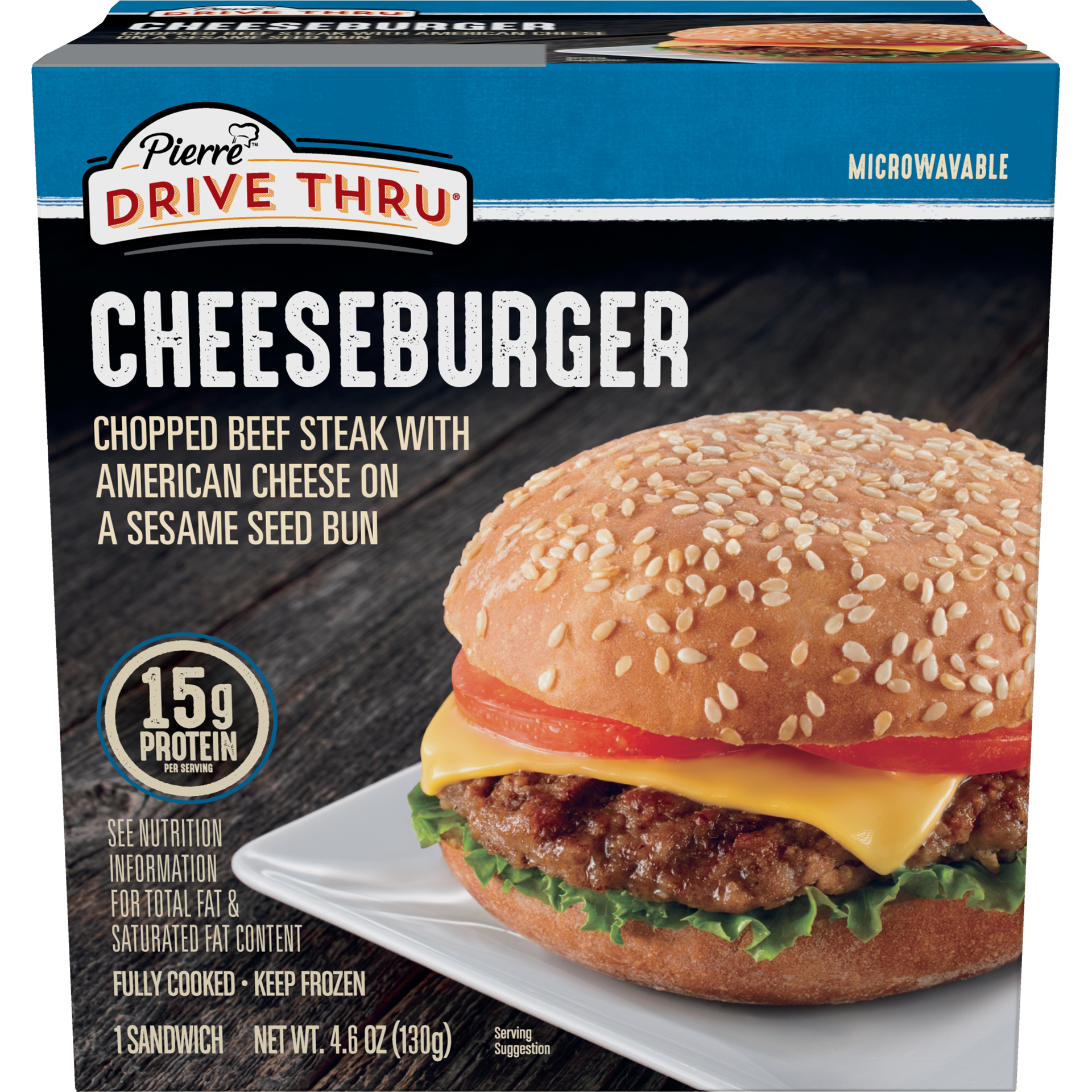 slide 8 of 10, PIERRE DRIVE THRU Cheeseburger Sandwiches, 130.41 g