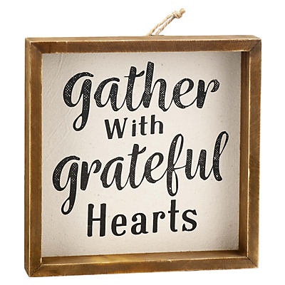 slide 1 of 1, Destination Holiday Gather Grateful Heart Table Decor, 1 ct