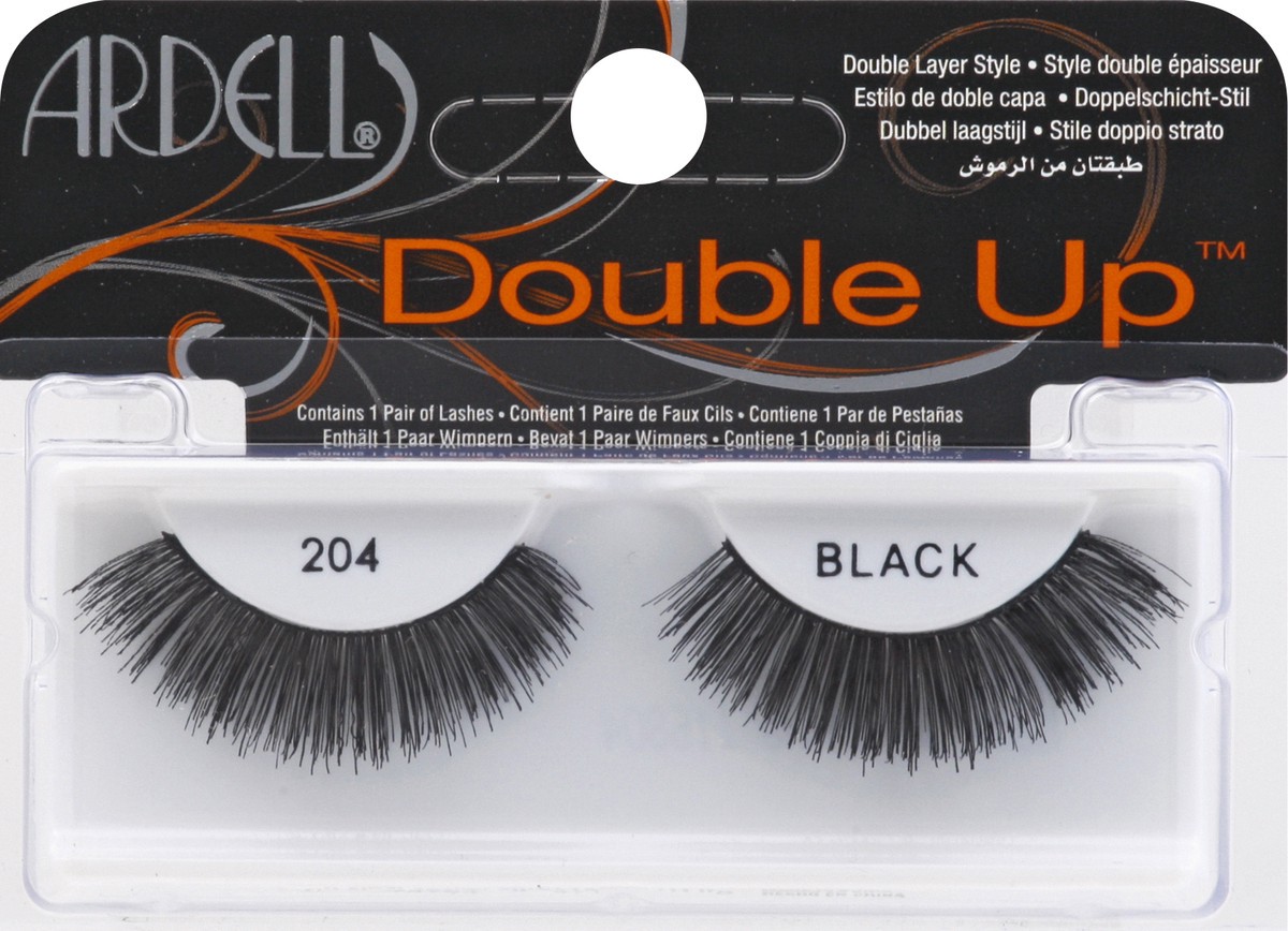 slide 7 of 8, Ardell Eyelash 204 Double Up Black 1pr, 1 ct