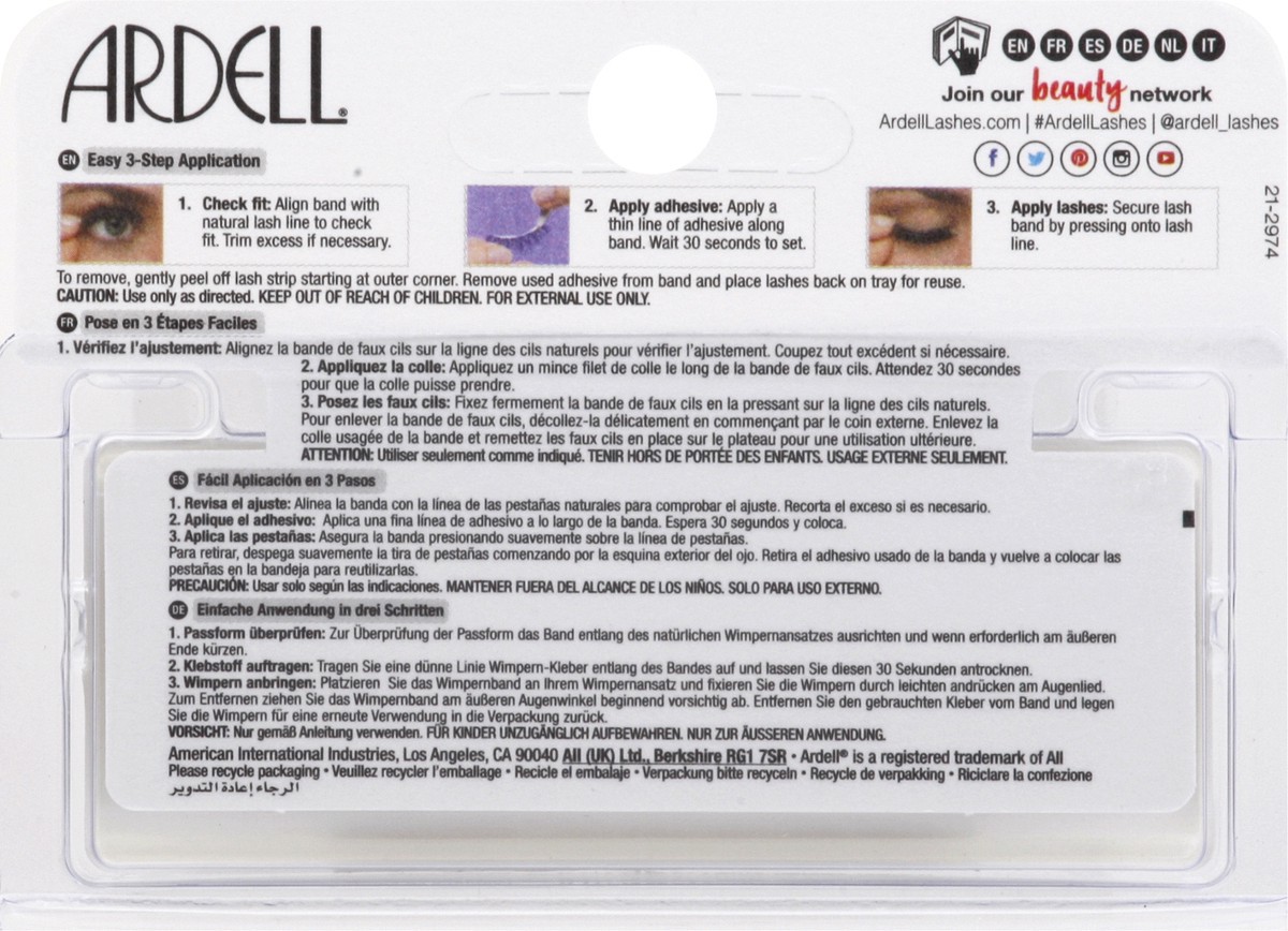 slide 8 of 8, Ardell Eyelash 204 Double Up Black 1pr, 1 ct