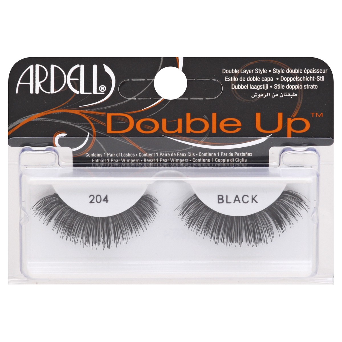 slide 1 of 8, Ardell Eyelash 204 Double Up Black 1pr, 1 ct