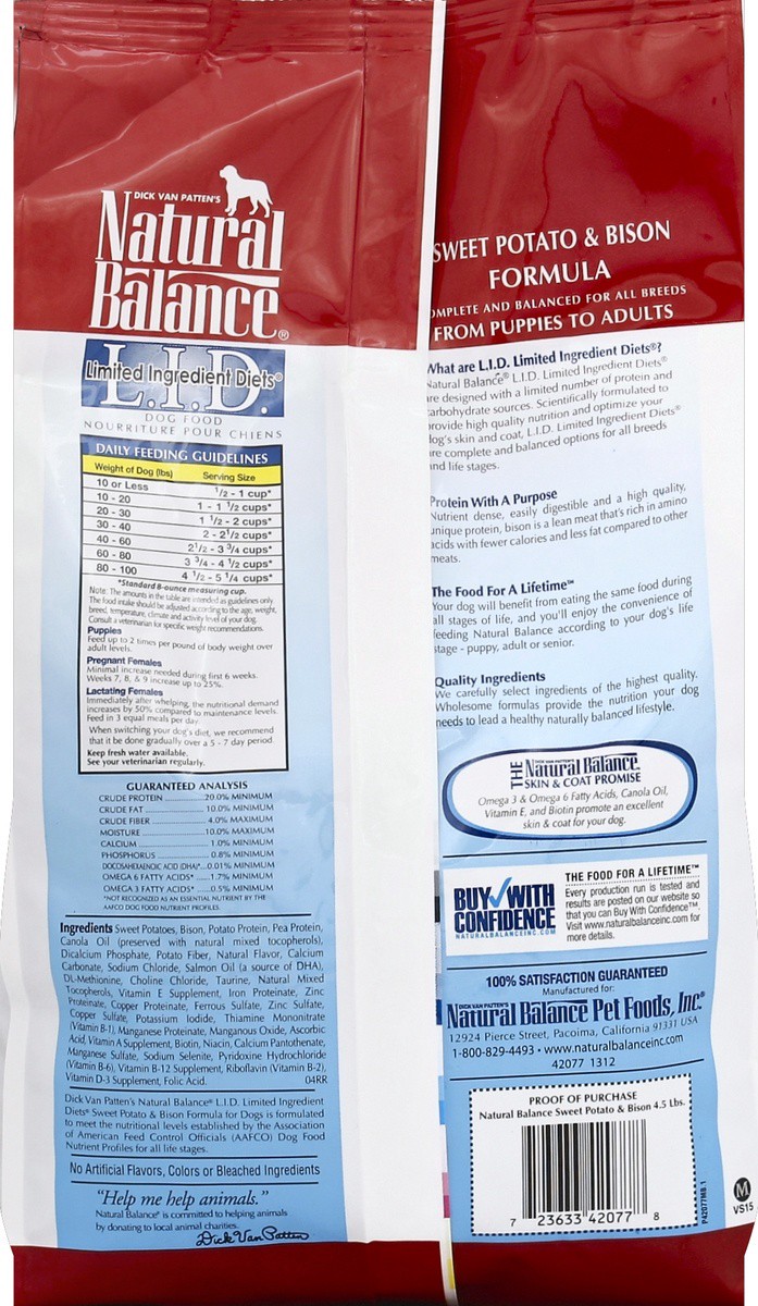 slide 5 of 6, Natural Balance Dog Food 4.5 lb, 4.5 lb