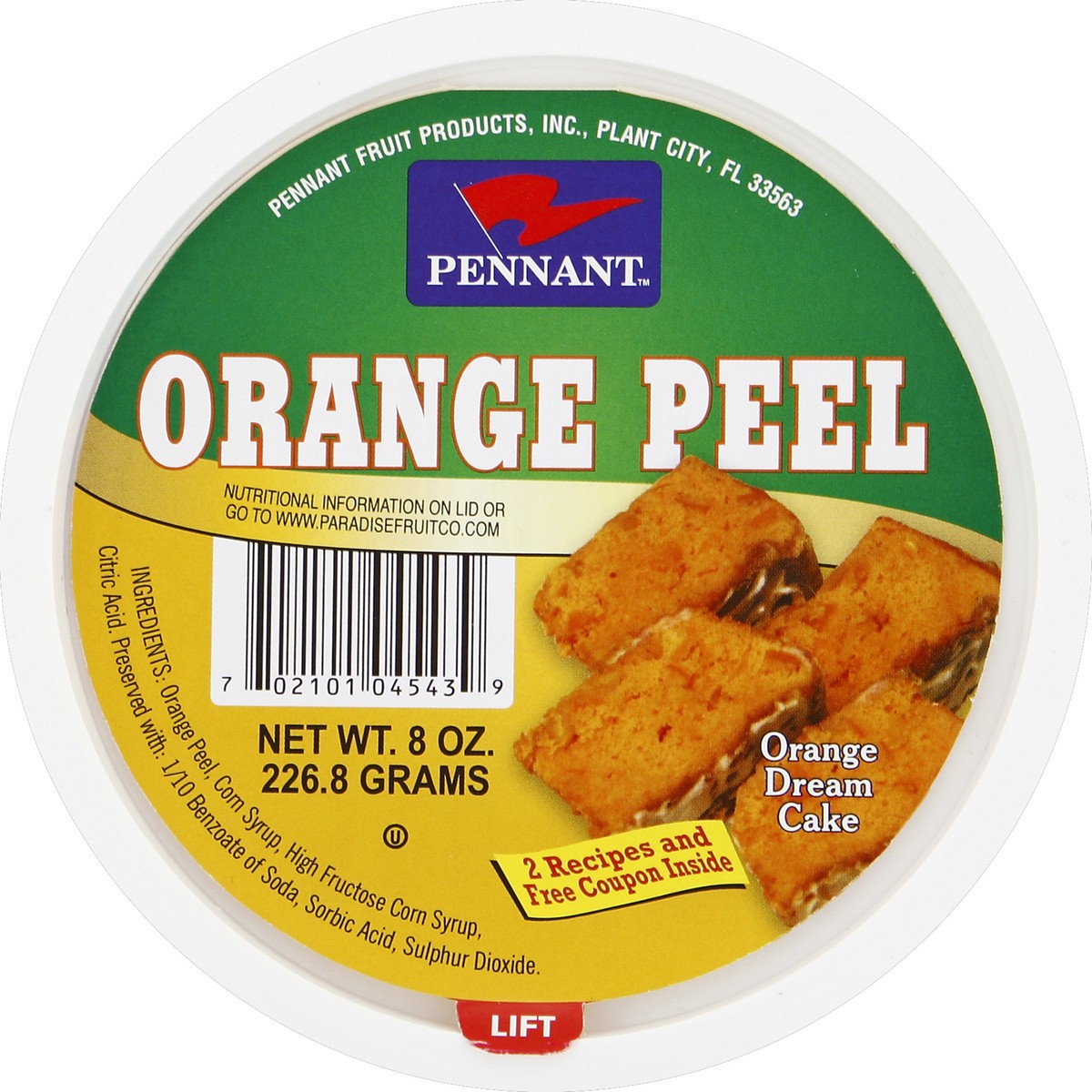 slide 3 of 3, Pennant Orange Peel 8 oz, 8 oz