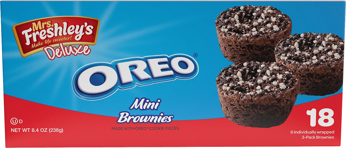slide 9 of 10, Mrs. Freshley's Deluxe Oreo Mini Brownies, 6 ct