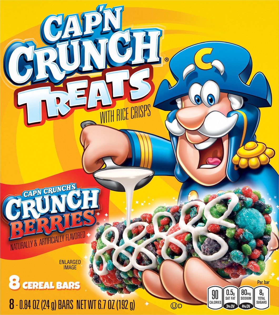 slide 4 of 8, Cap'n Crunch Cereal Bars, 8 ct