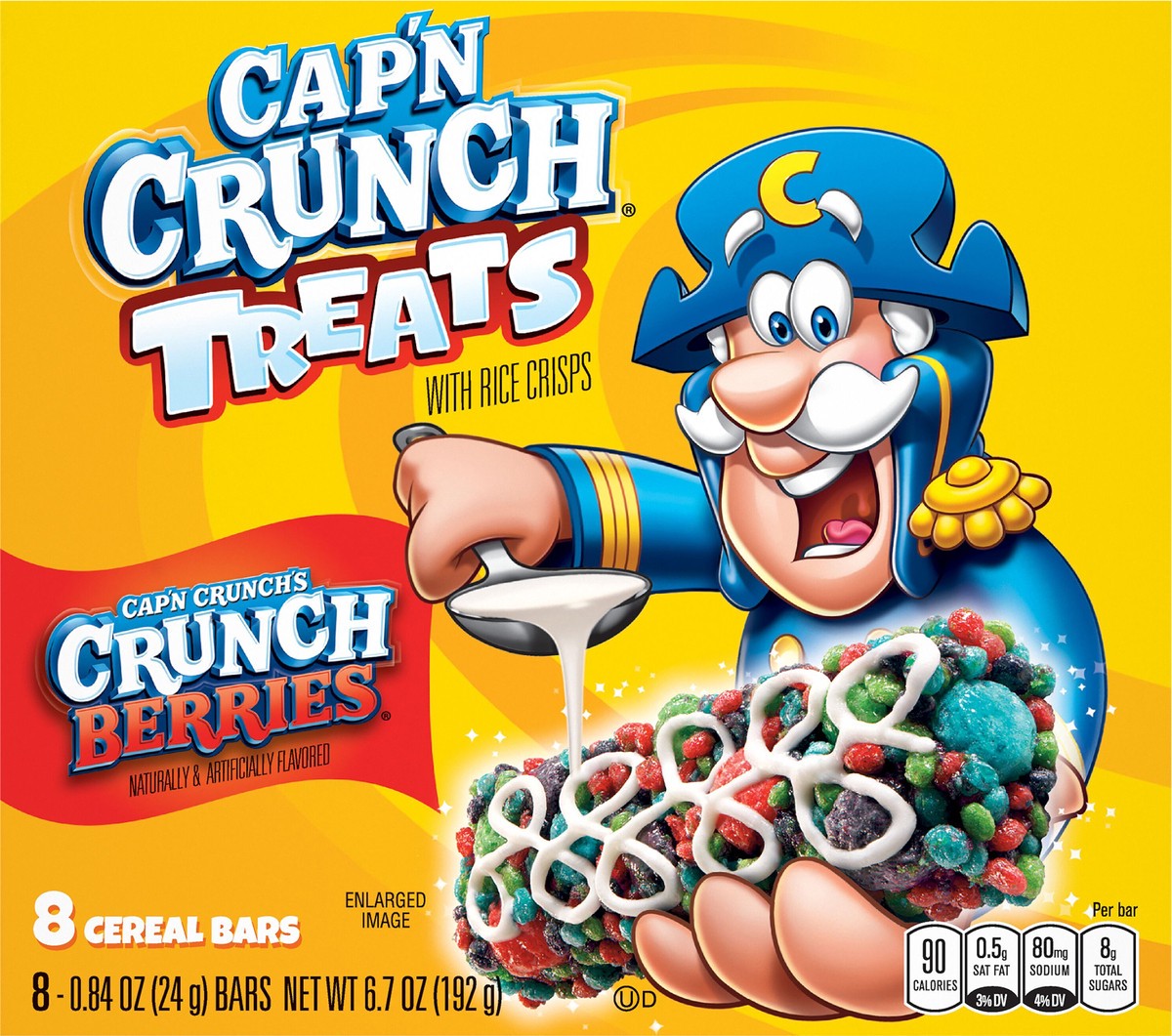 slide 8 of 8, Cap'n Crunch Cereal Bars, 8 ct