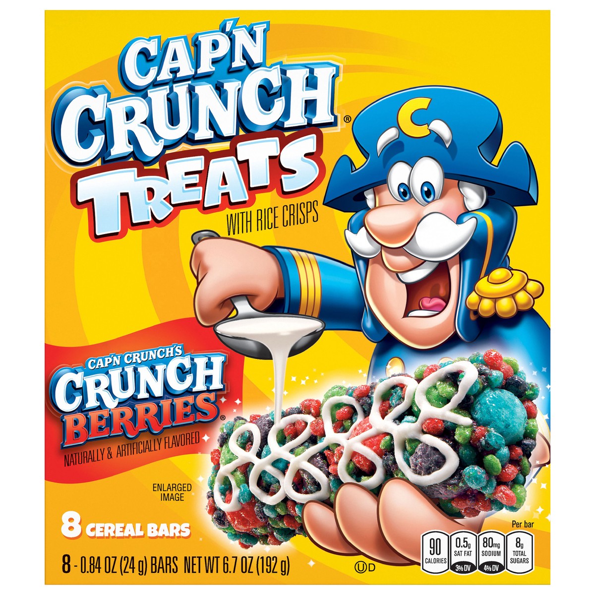 slide 5 of 8, Cap'n Crunch Cereal Bars, 8 ct