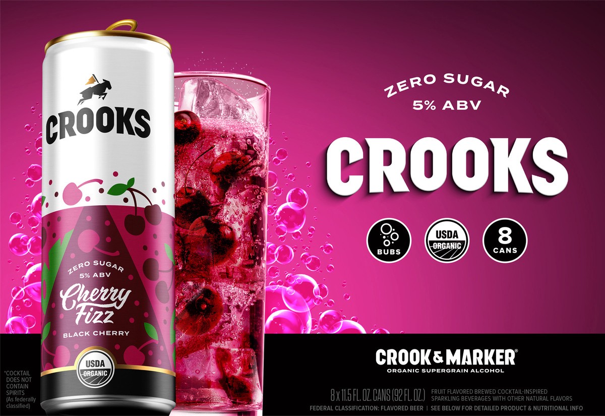 slide 3 of 12, Crooks Cherry Fizz Bubbles 11.5oz 8-Pack, 8 ct