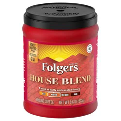 Folgers Coffeehouse Blend Ground Coffee, Medium-Dark Roast, 9.6 Ounce Canister