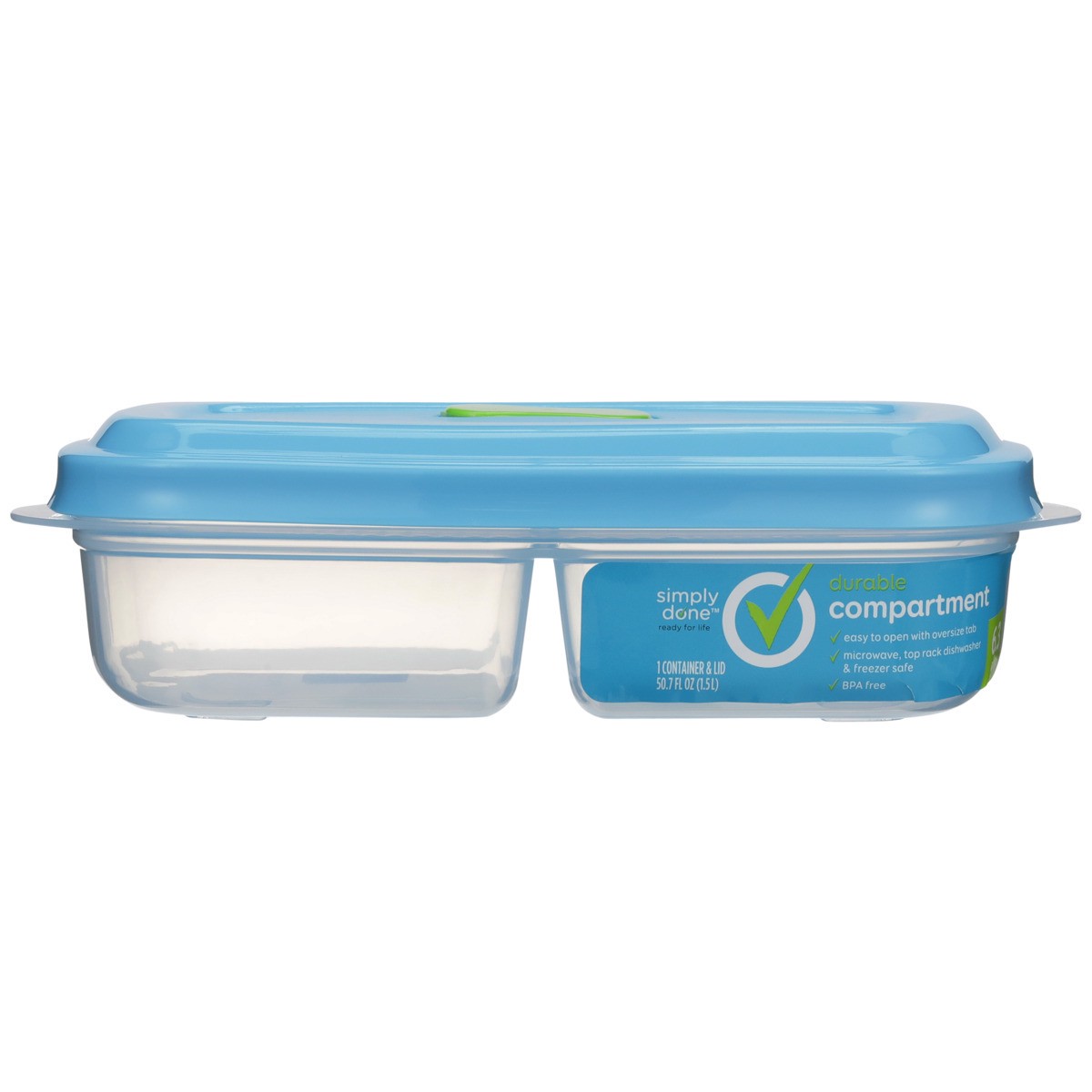 slide 5 of 8, Simply Done Durable Compartment Container & Lid, 50.7 fl oz