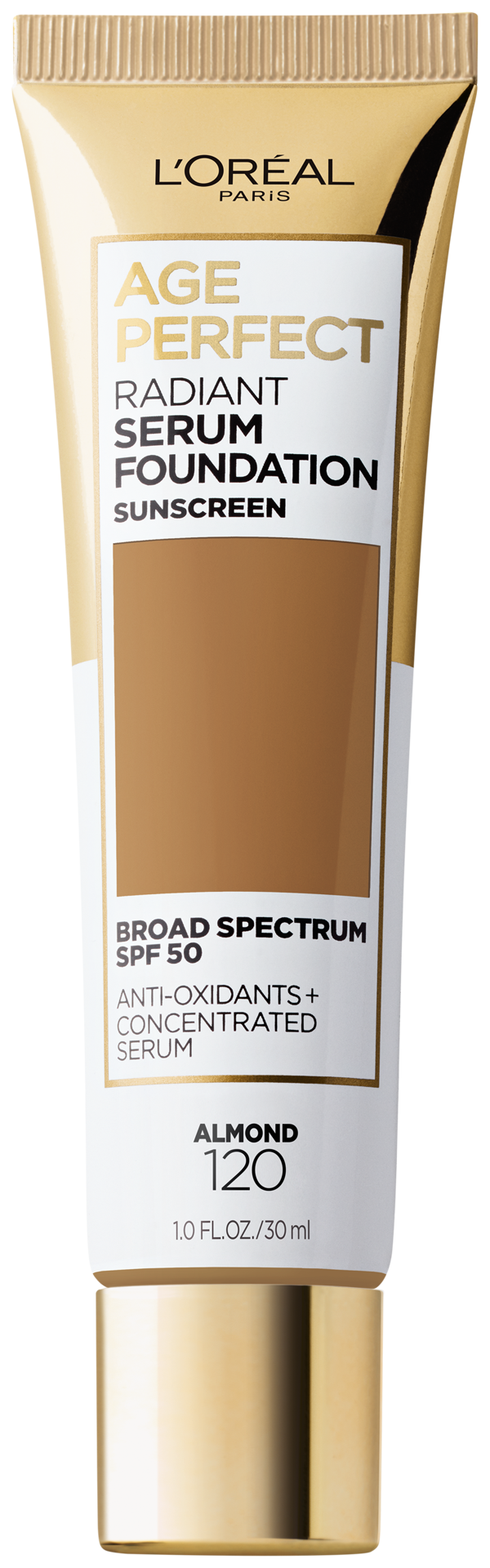slide 1 of 1, L'Oreal Paris Age Perfect Radiant Serum Foundation with SPF 50 - 120 Almond - 1 fl oz, 1 ct