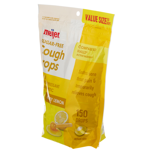 slide 11 of 17, Meijer Sugar Free Honey Lemon Cough Drops, 150 ct