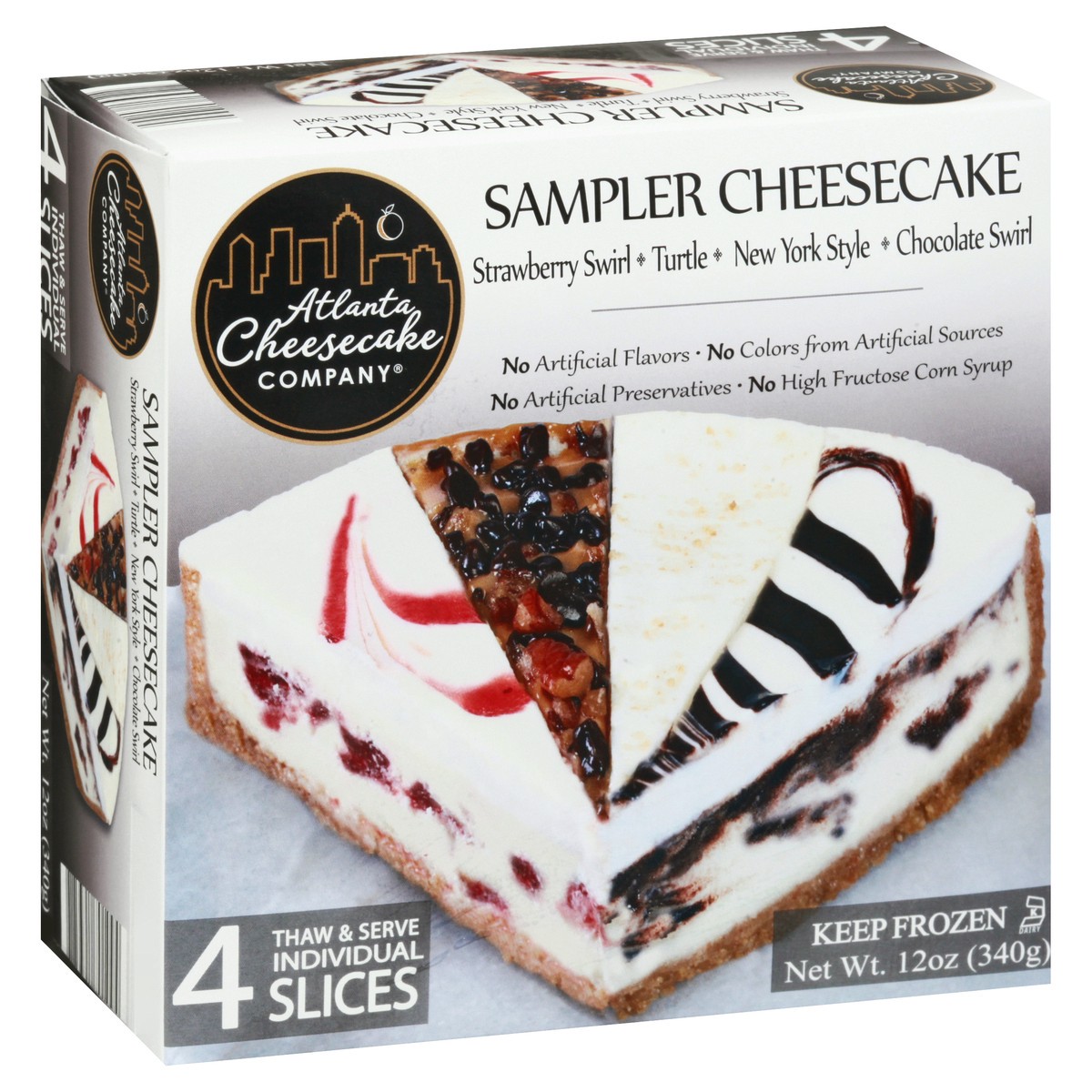 slide 12 of 13, Atlanta Cheesecake Company Atlanta Cheesecake Co. Sampler, 12 oz