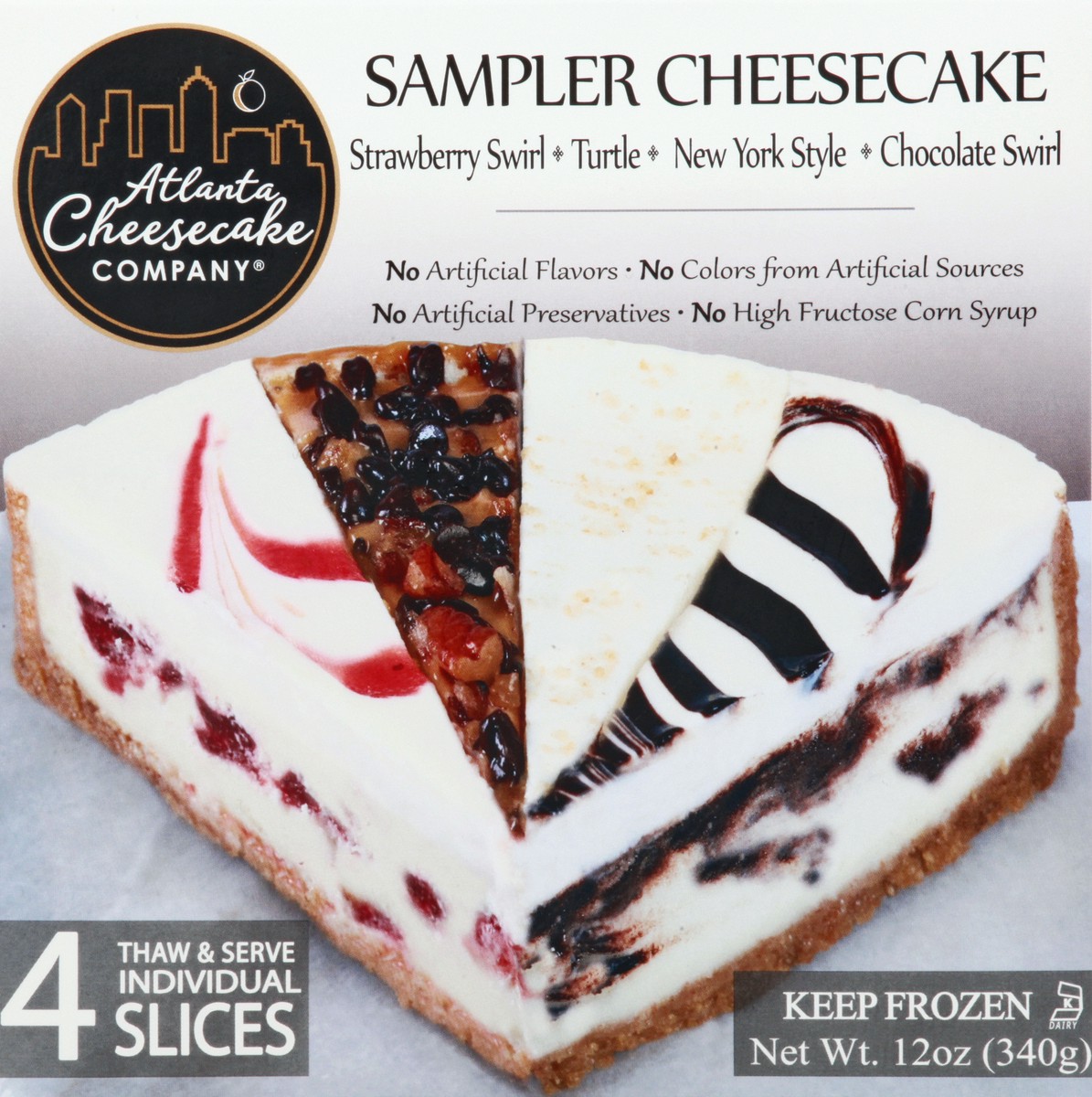 slide 5 of 13, Atlanta Cheesecake Company Atlanta Cheesecake Co. Sampler, 12 oz