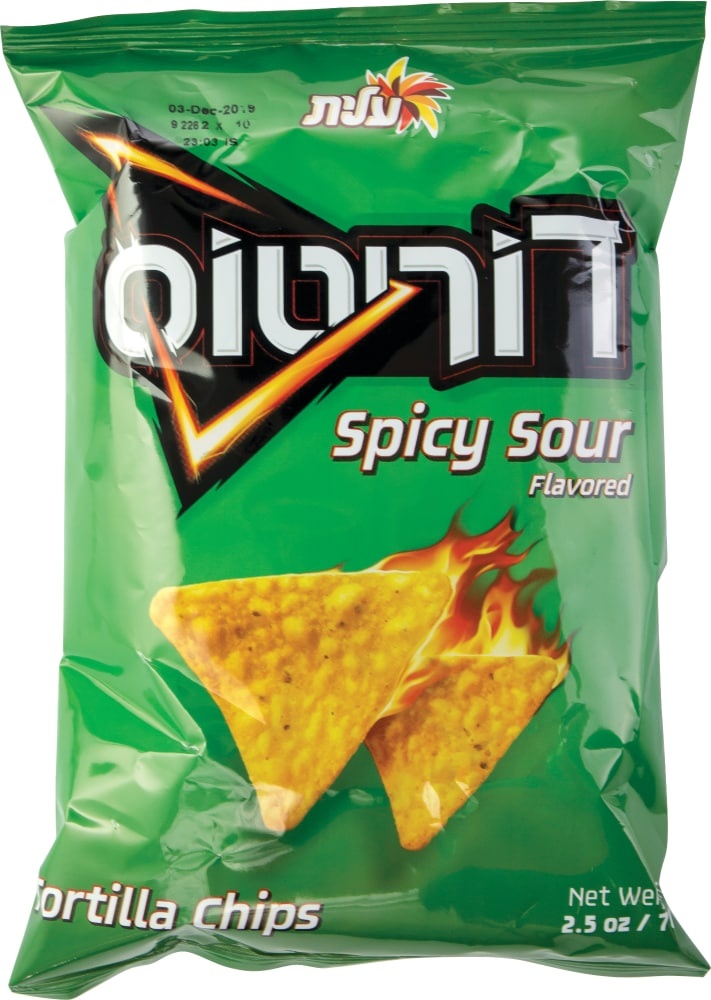 slide 1 of 1, Doritos Spicy Sour Tortilla Chips, 2.5 oz