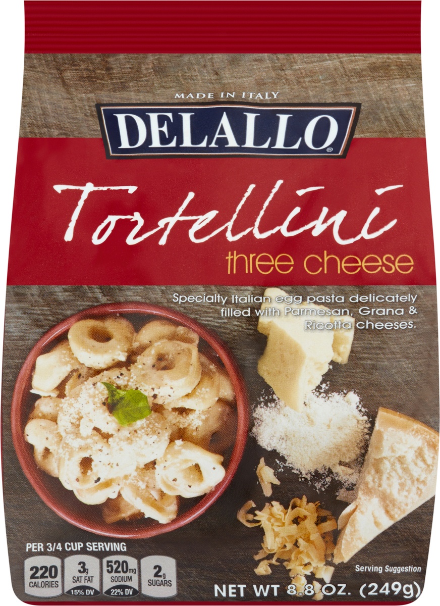 slide 8 of 10, DeLallo Three Cheese Tortellini, 8.8 oz