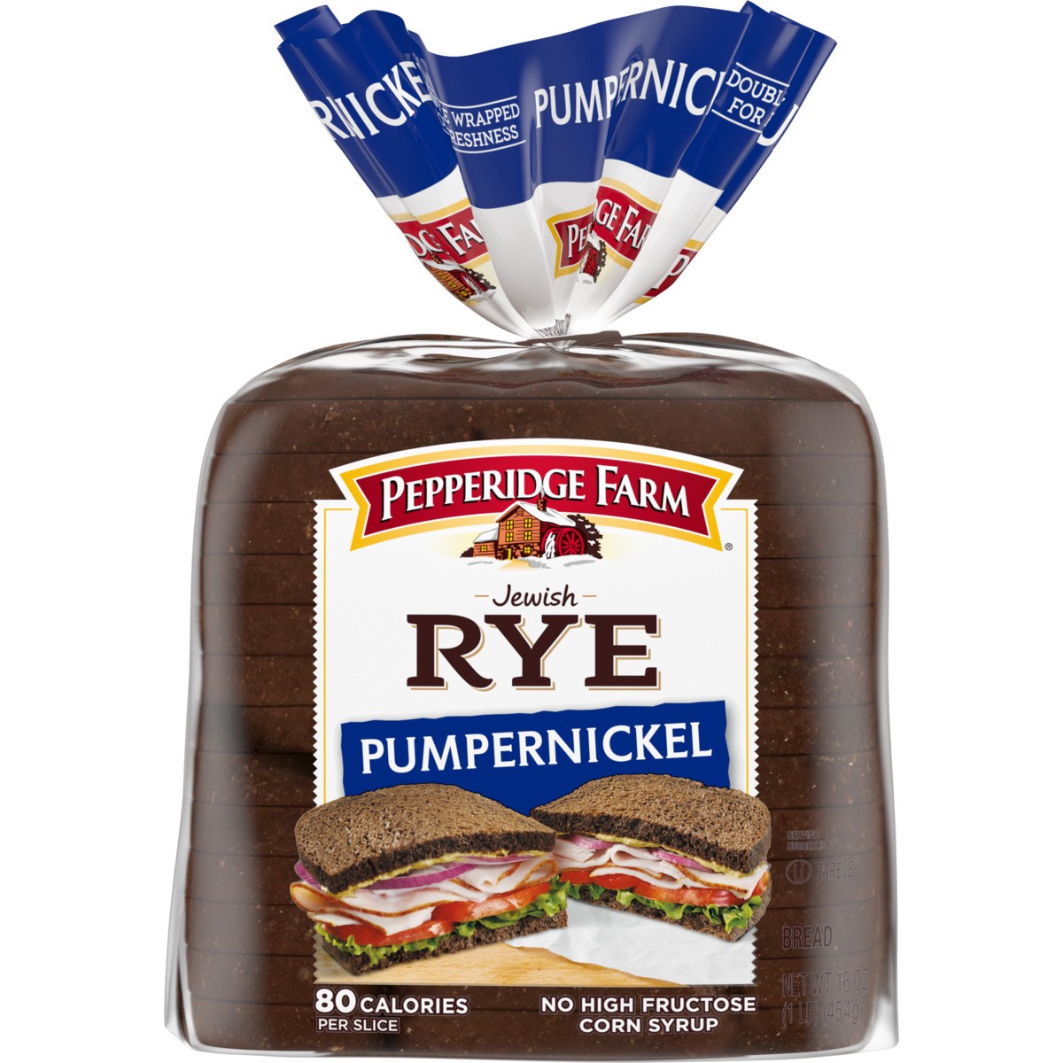 slide 1 of 5, Pepperidge Farm Jewish Pumpernickel Dark Pump Bread, 16 oz. Loaf, 16 oz