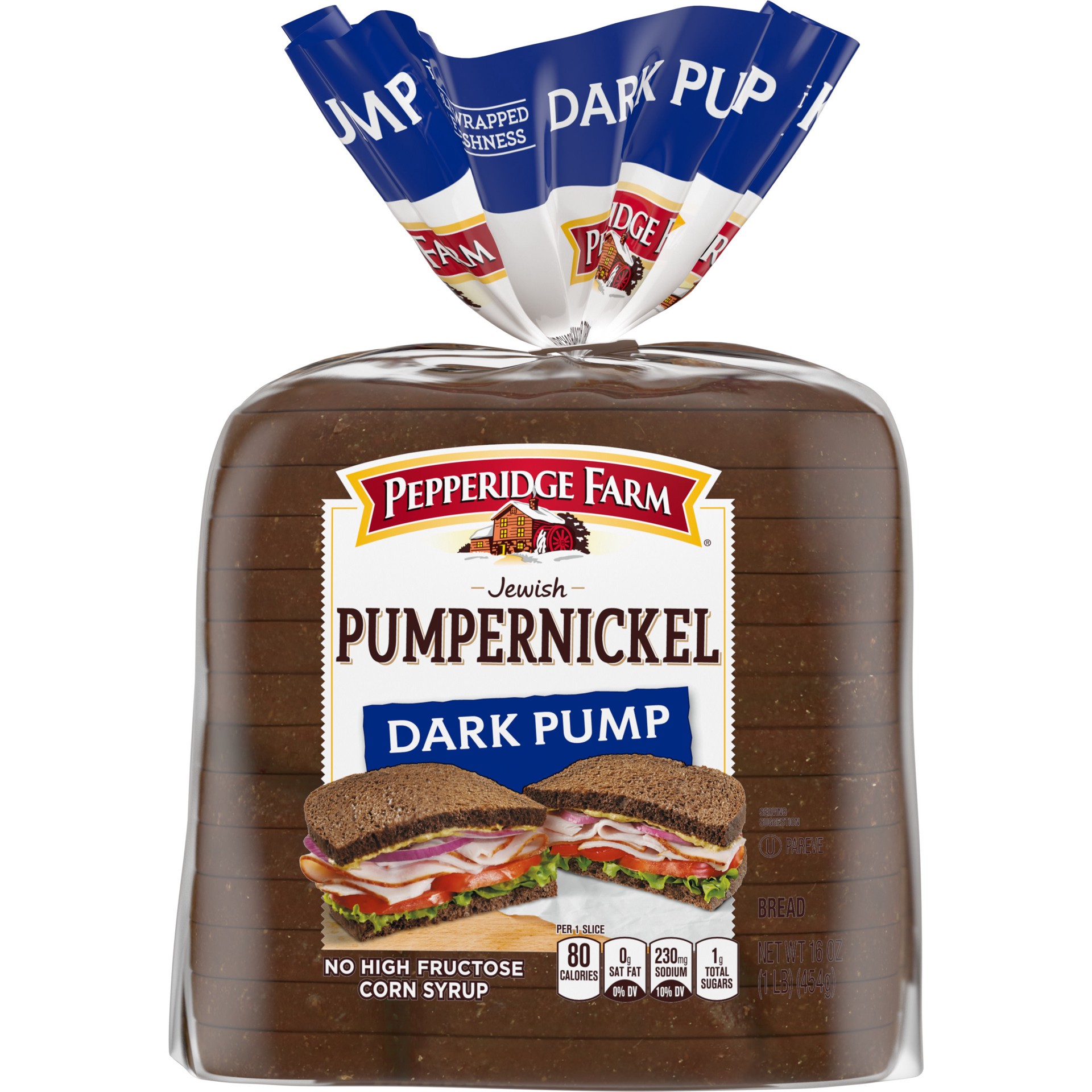 slide 1 of 5, Pepperidge Farm Jewish Pumpernickel Dark Pump Bread, 16 oz. Loaf, 16 oz