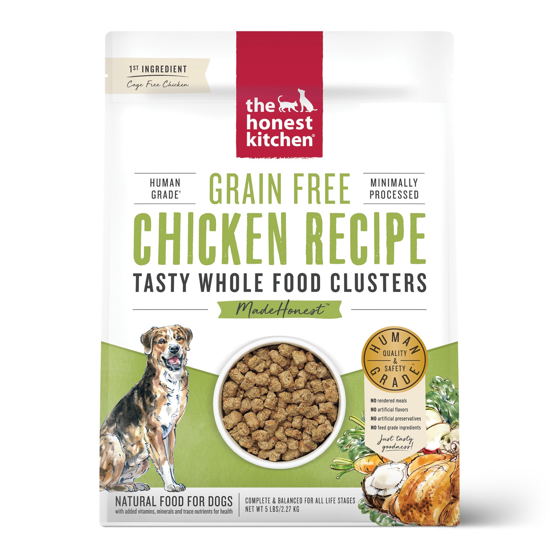 slide 1 of 8, The Honest Kitchen Grain Free All Life Stages Chicken Recipe Food for Dogs 5 lb, 5 lb