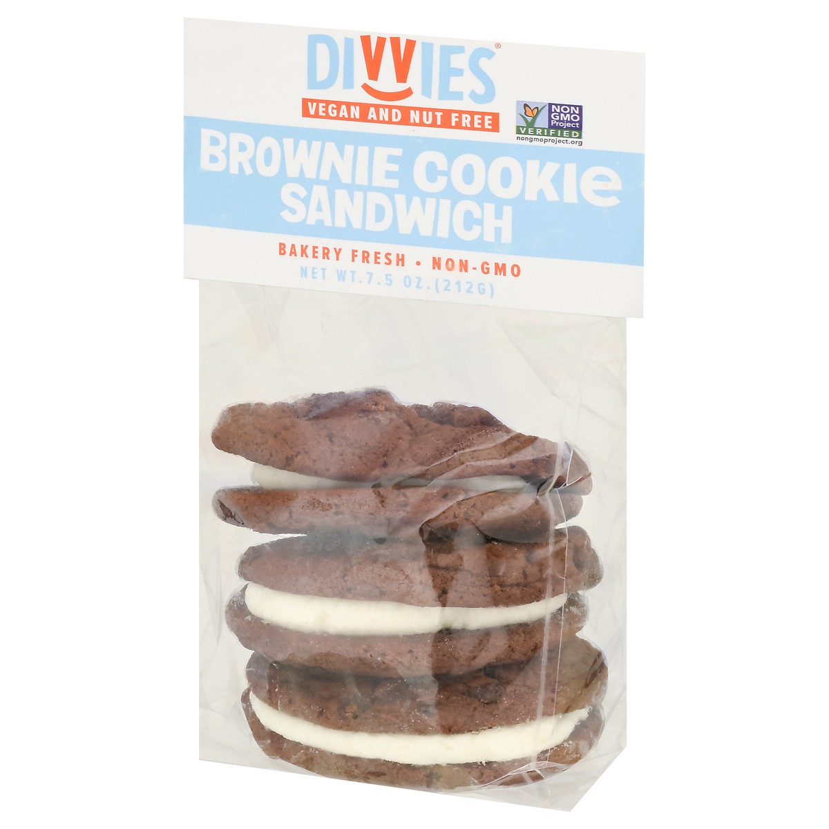 slide 10 of 12, Divvies Brownie Cookie Sandwiches, 7.5 oz