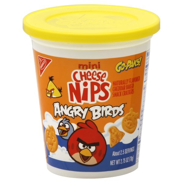 slide 1 of 1, Cheese Nips Angry Birds Go-Pak, 2.25 oz