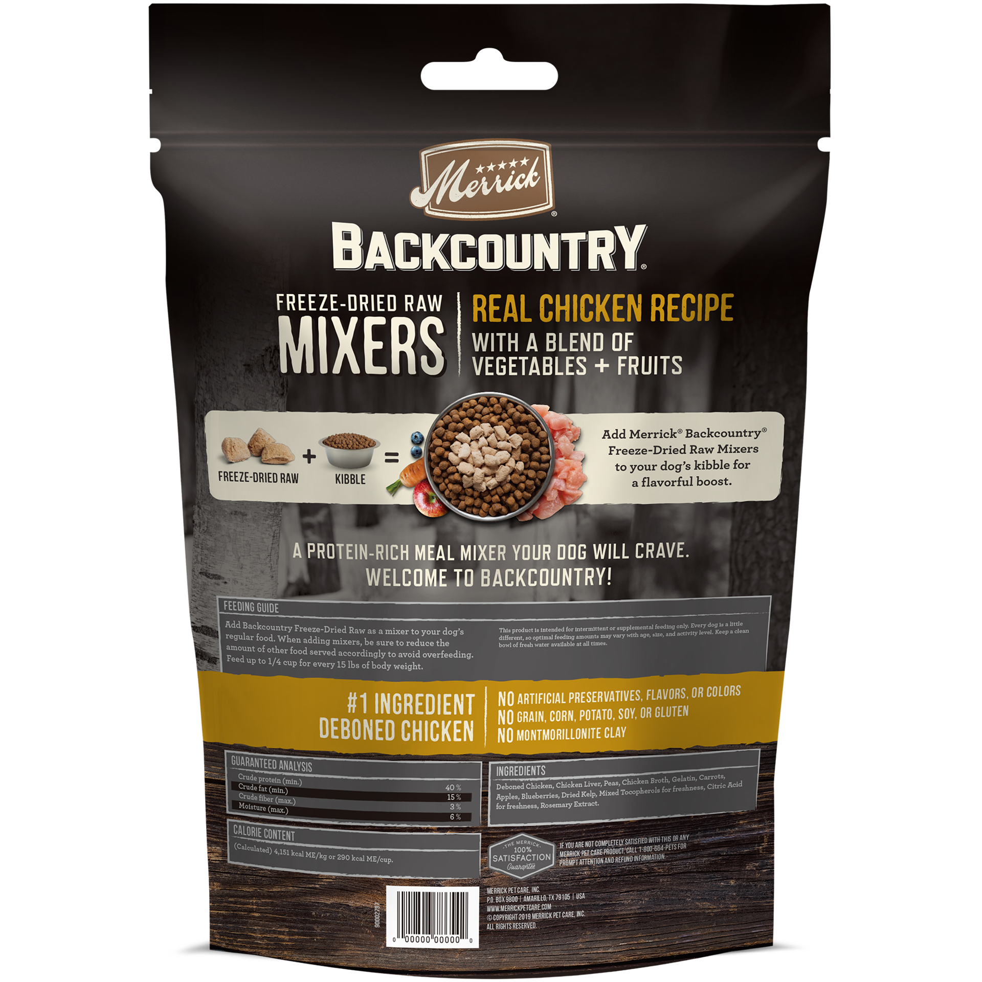 slide 2 of 3, Merrick Backcountry Freeze-Dried Raw Dry Dog Food Mixers Real Chicken Recipe - 5.5 oz Bag, 5.5 oz