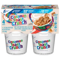 Cinnamon Toast Crunch Breakfast Cereal, Crispy Cinnamon Cereal, Cereal Cups, 8 oz (4 Count)