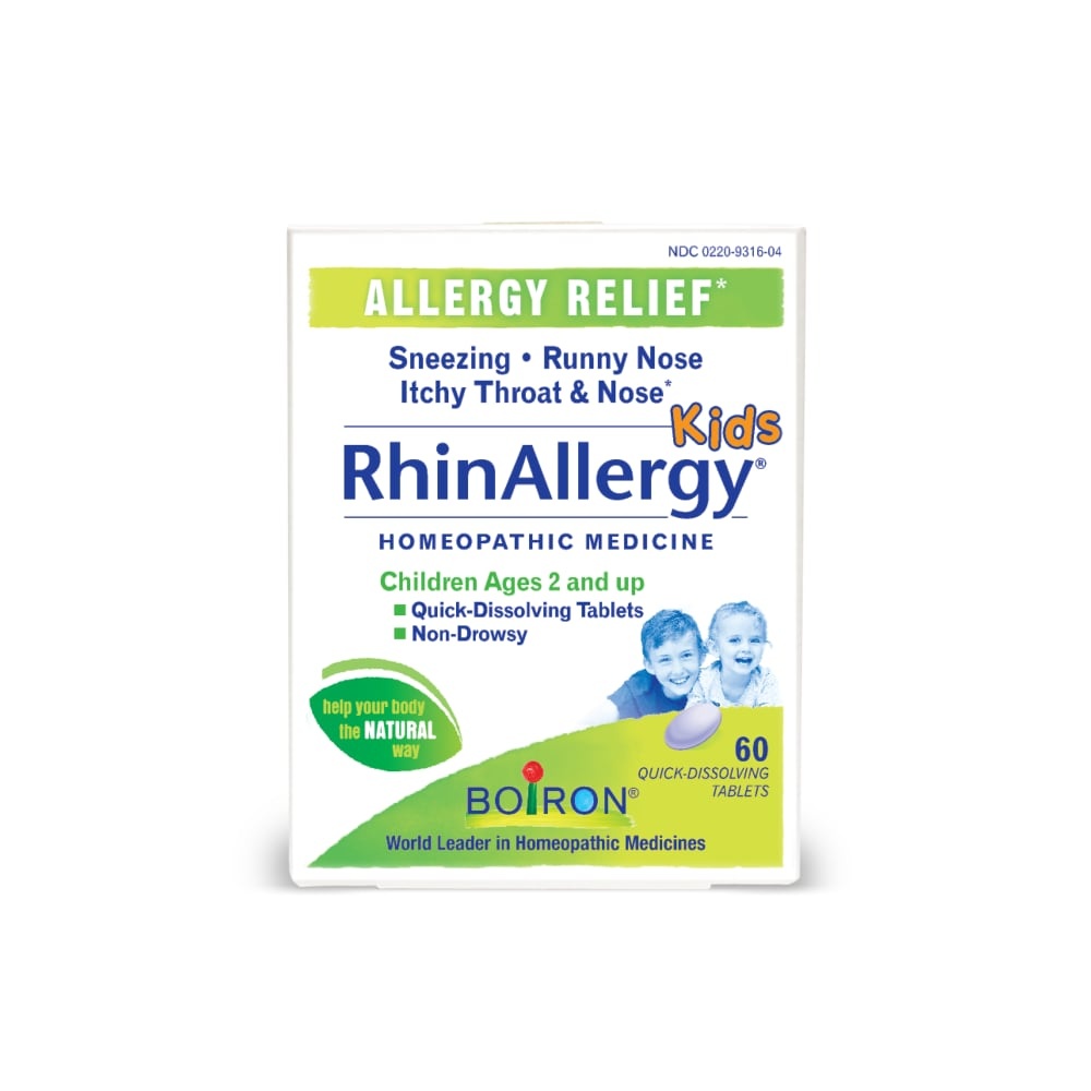 slide 1 of 1, Boiron Rhinallergy Kids Allergy Relief Tablets Homeopathic Medicine, 60 ct