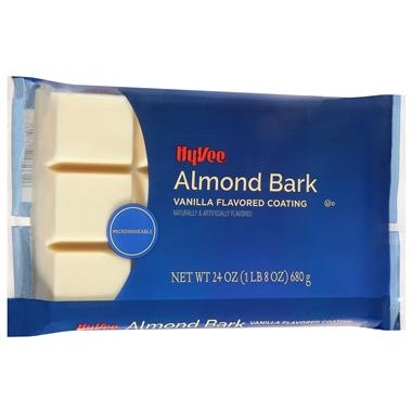 slide 1 of 1, Hy-Vee Vanilla Almond Bark, 24 oz