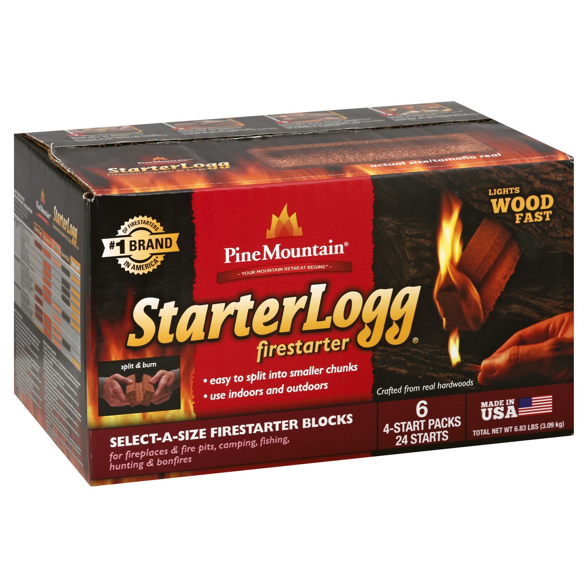 slide 2 of 8, Pine Mountain StarterLogg Fire Starter, 24 ct