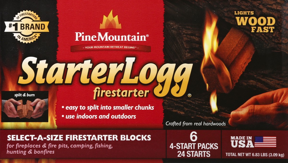 slide 4 of 8, Pine Mountain StarterLogg Fire Starter, 24 ct