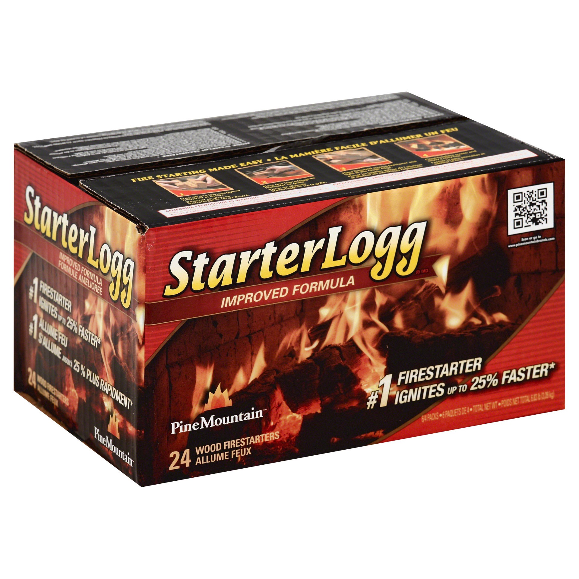 slide 1 of 8, Pine Mountain StarterLogg Fire Starter, 24 ct