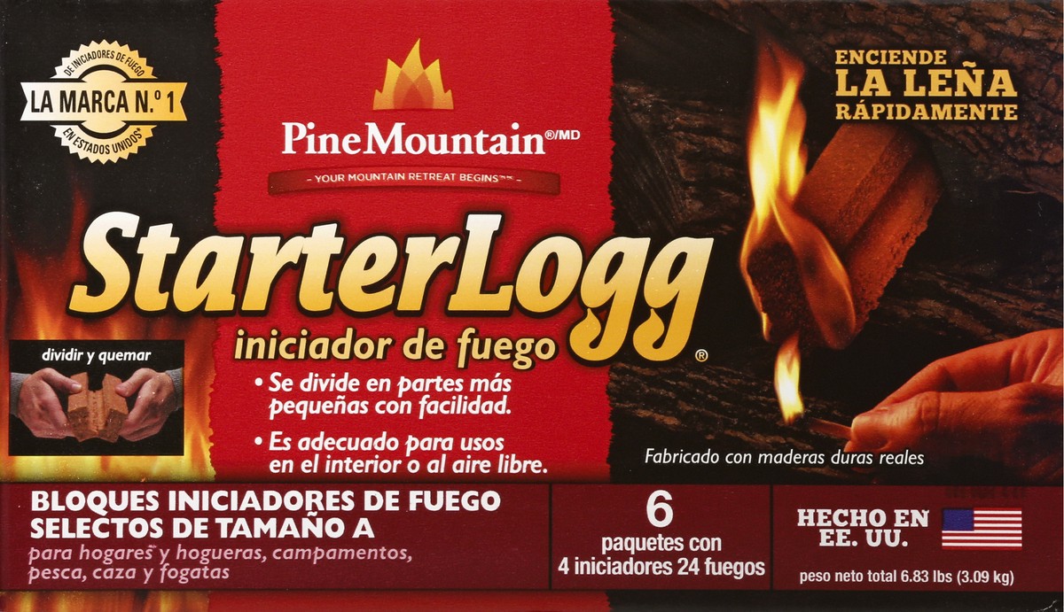 slide 3 of 8, Pine Mountain StarterLogg Fire Starter, 24 ct