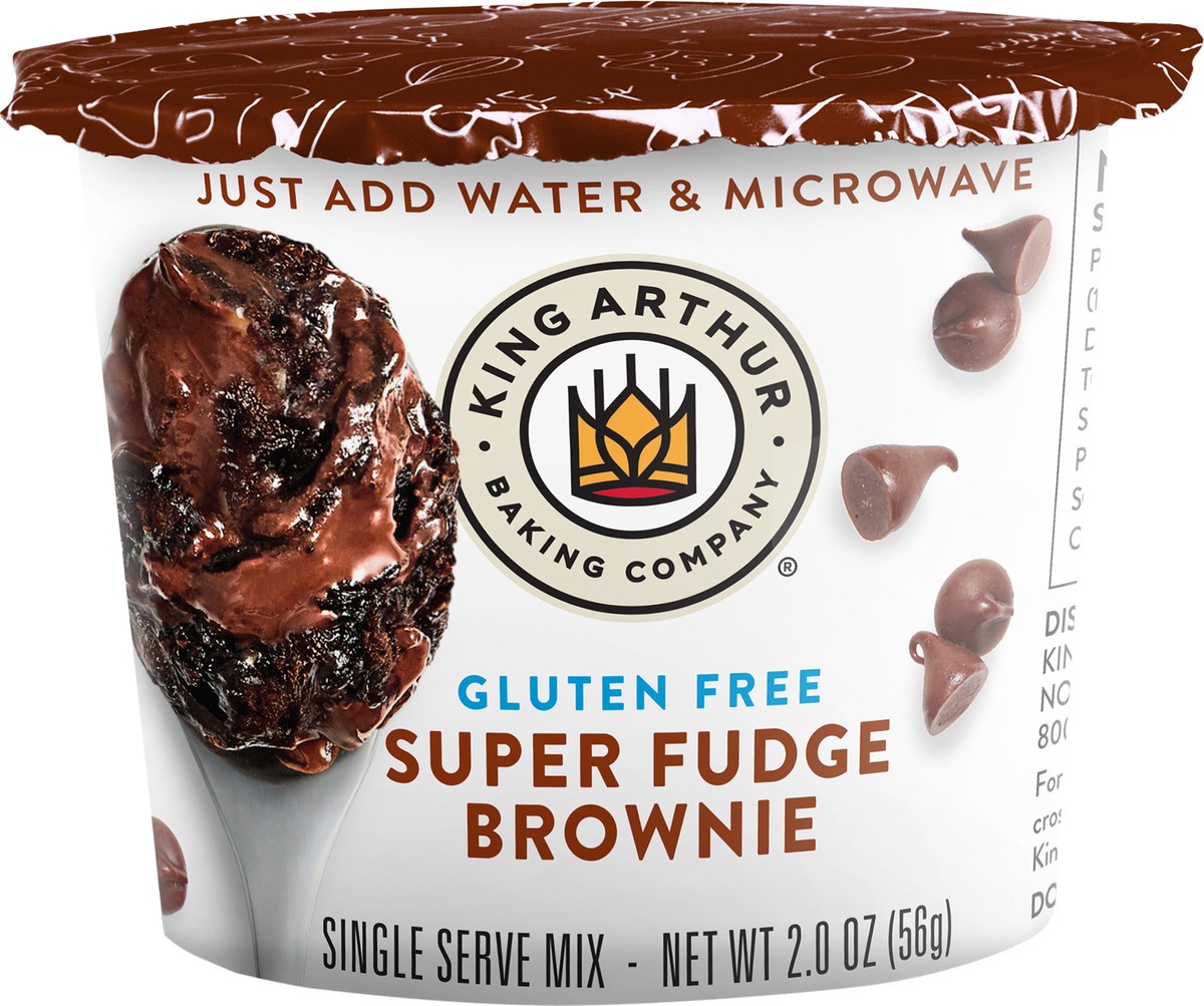 slide 1 of 1, King Arthur Gluten Free Super Fudge Brownie Single Serve Cup, 2 oz