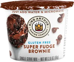 King Arthur Gluten Free Super Fudge Brownie Single Serve Cup - 2 oz