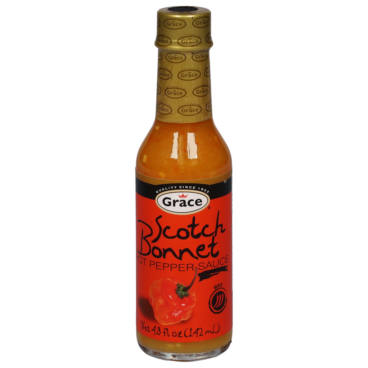 slide 1 of 9, Grace Scotch Bonnet Hot Pepper Sauce 4.8 fl oz, 4.8 fl oz