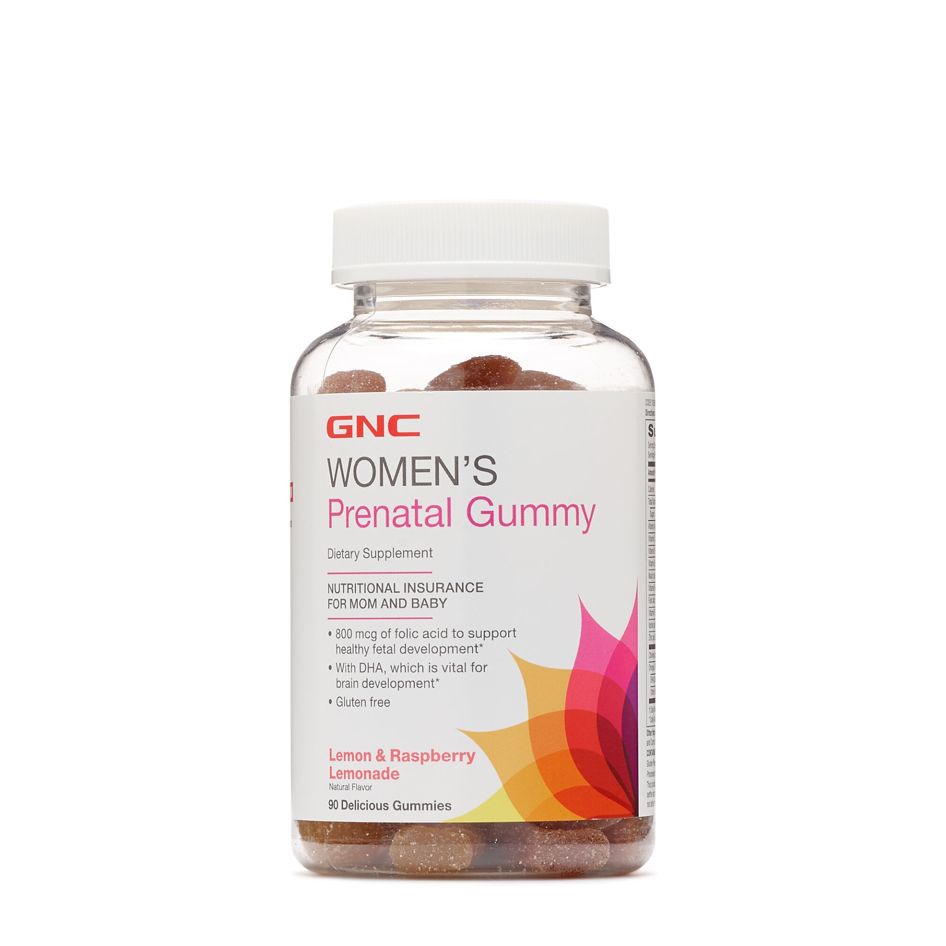 slide 1 of 1, GNC Women's Prenatal Gummy - Lemon and Raspberry Lemonade, 90 ct