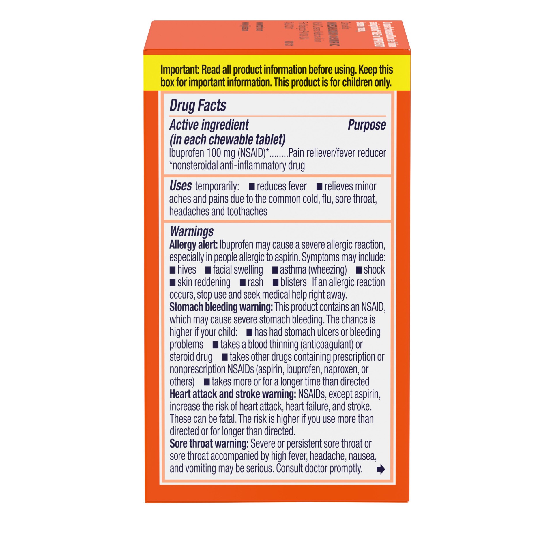 slide 3 of 9, Children's Motrin Dye-Free Ibuprofen Chewable Tablets, Grape, 24 Ct, 24 ct