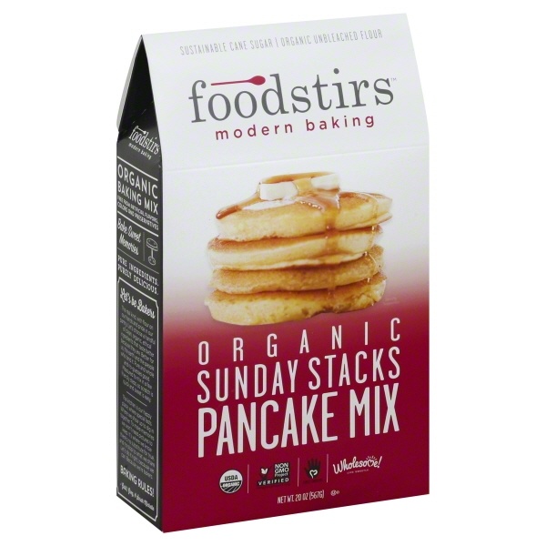 slide 1 of 1, Foodstirs Modern Baking Organic Sunday Stacks Pancake Mix, 20 oz