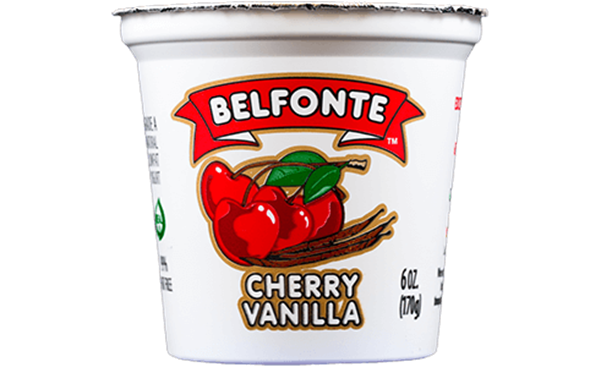 slide 1 of 1, Belfonte Lowfat Cherry Vanilla Yogurt, 6 oz